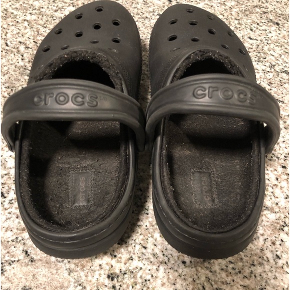 Crocs Classic Lined Clogs Unisex Black Size 10 Women Size 8 Men - Picture 10 of 16